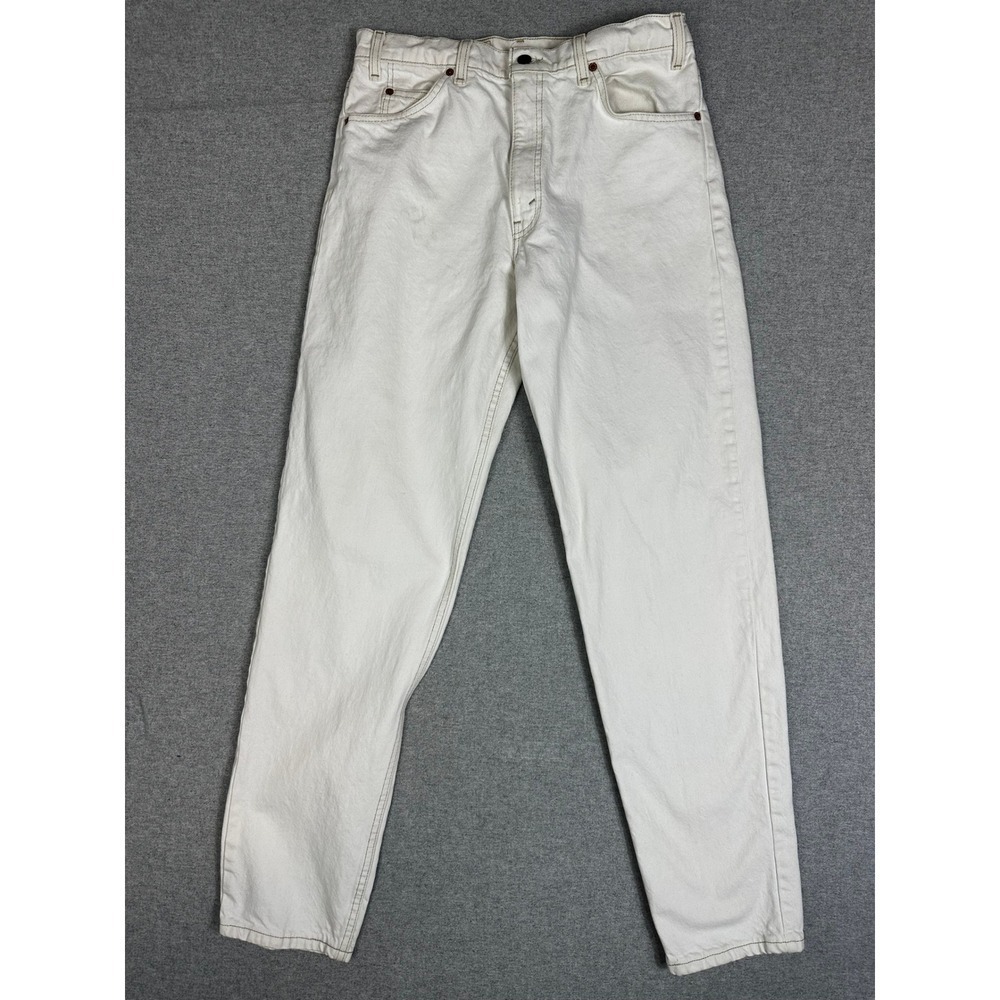 VTG Levis 550‎ RelaxedTaperedJean Mens 34x34 fits 31x32 Off White USA Made 90s